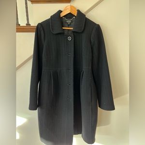 "A Pea in the Pod" Maternity 100% Wool Black Pea Coat Size Large